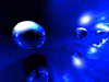 "Зеркальный тоннель". Текстурированные источники света и зеркала - модификация "Аллеи лунного света". Bryce 3D. (c) Alex Wild, 1999